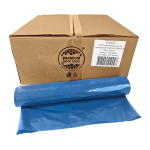 Containerzak 65/25x140 T70 (240 Liter) Blauw 10 rol x 10 zak (100 zakken)