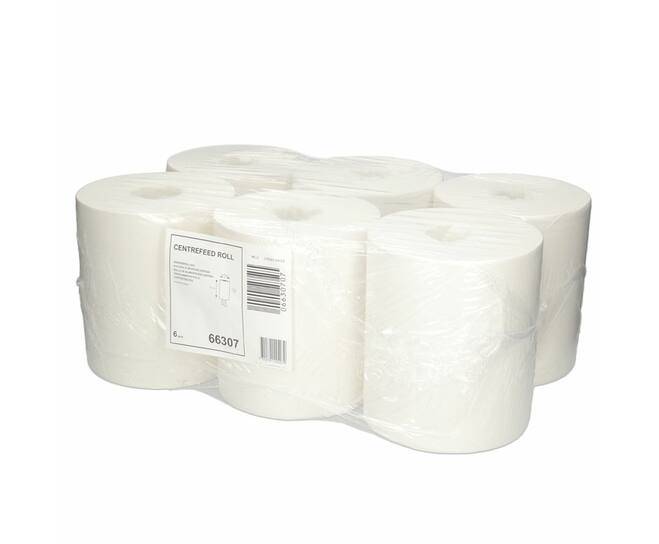 Tork Blanco Centerfeed Poetspapier 1-laags wit zonder kern M2 (66307)